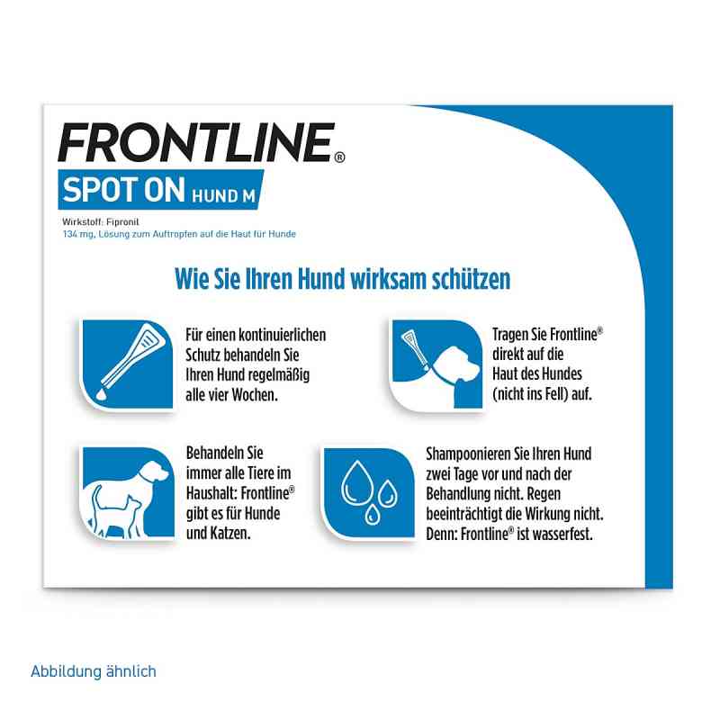 Frontline Spot on Hund 20 veterinär Lösung gegen Floh und Zecke 6 stk