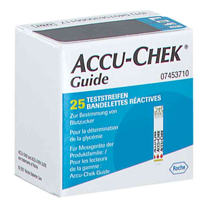 Accu Chek Guide Blutzucker Teststreifen 25 stk von ROCHE DIABETES CARE AUSTRIA GMBH              PZN 08201472