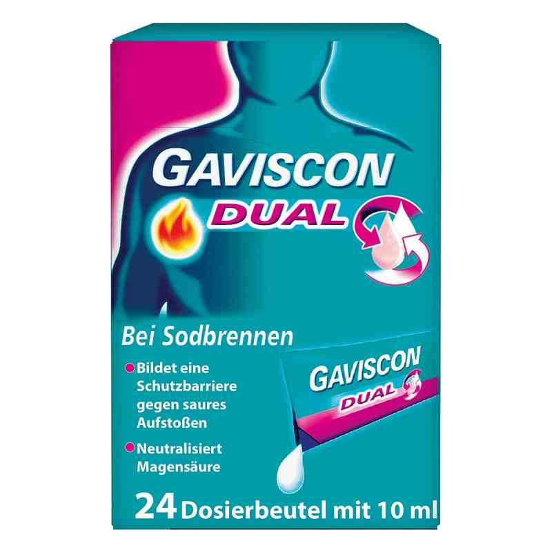 GAVISCON Dual Suspension mit Zweifachwirkung gegen Sodbrennen 24X10 ml von Reckitt Benckiser Deutschland GmbH PZN 04363834