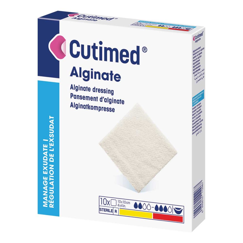 Cutimed Alginate Alginatkompressen 10x10cm 10 stk