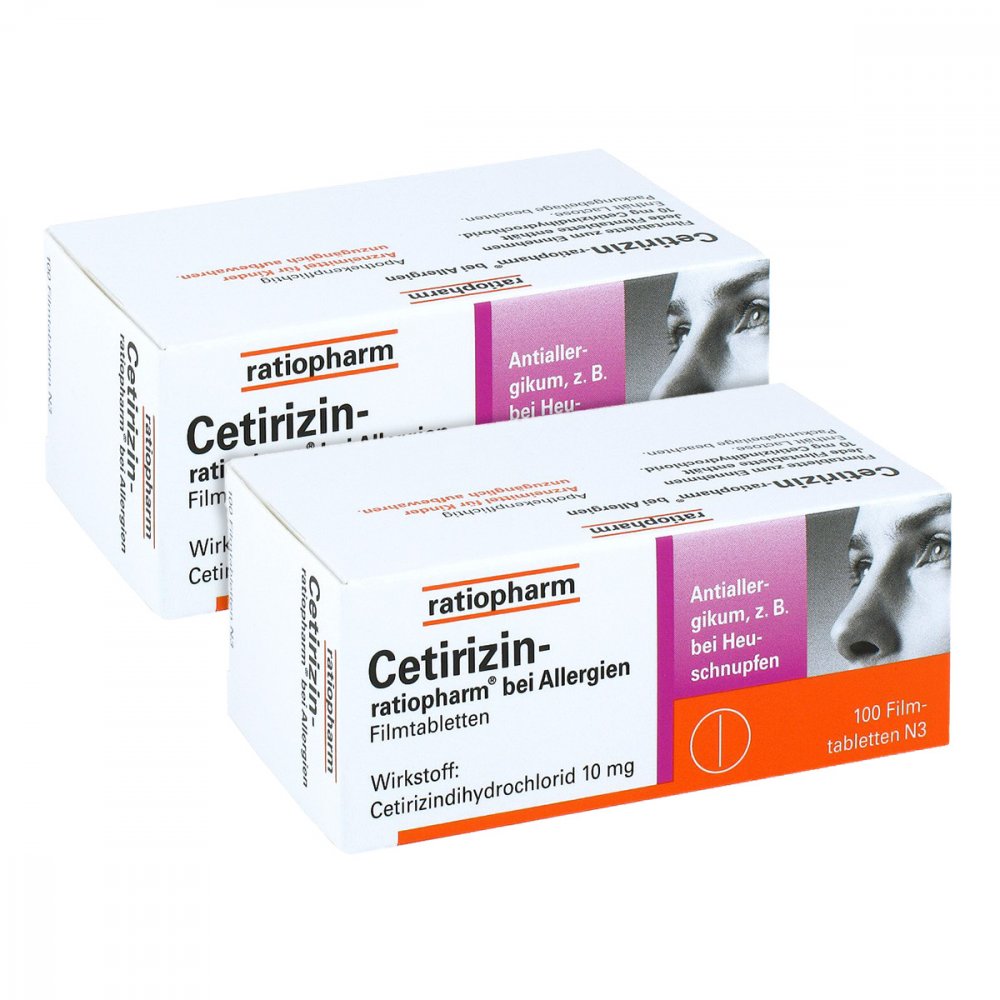 Cetirizinratiopharm bei Allergien 2 x 100 stk