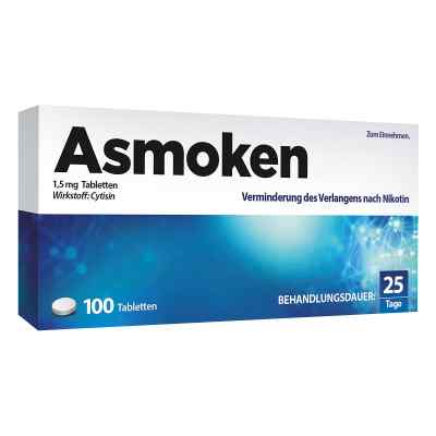 Asmoken 1,5mg Tabletten zur Rauchentwöhnung 100 stk von SANOVA PHARMA GESMBH, OTC                     PZN 08201679