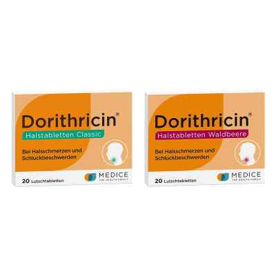 Dorithricin Halstabletten Classic (20stk) und Waldbeere (20stk) 1 Pck von MEDICE Arzneimittel Pütter GmbH&Co.KG PZN 08102882