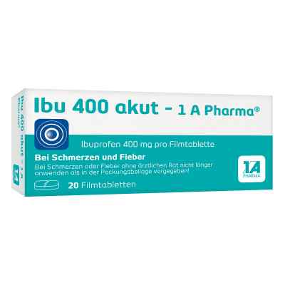 Ibu 400 akut 1 A Pharma® - Das Ibuprofen gegen den Schmerz 20 stk von 1 A Pharma GmbH PZN 02013219