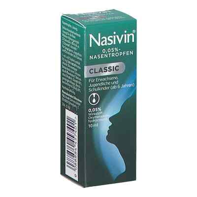 Nasivin Classic 0,05 % Nasentropfen 10 ml von PROCTER & GAMBLE GMBH     PZN 08201538