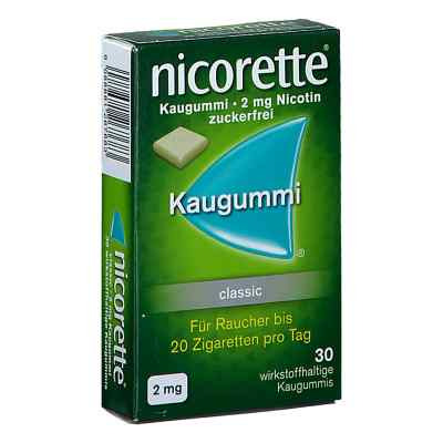 Nicorette Kaugummi classic 2 mg zuckerfrei zur Raucherentwöhnung 30 stk von JOHNSON & JOHNSON GMBH                        PZN 08201401