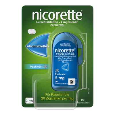 Nicorette Lutschtablette freshmint 2 mg Nikotin 20 stk von Johnson & Johnson GmbH (OTC) PZN 09633899