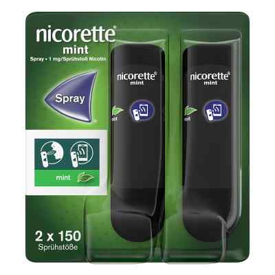 Nicorette mint Spray mit Nikotin zur Rauchentwöhnung 2 stk von Johnson & Johnson GmbH (OTC) PZN 18215155